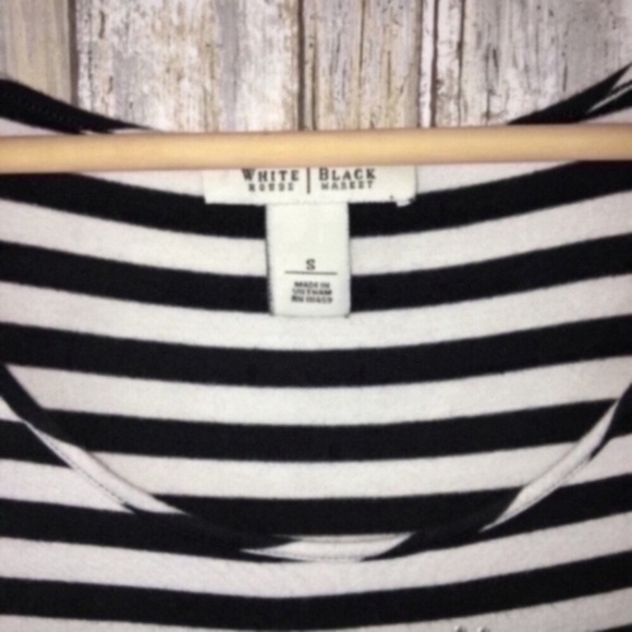 White House Black Market Striped Studded Tee - Picture 4 of 4